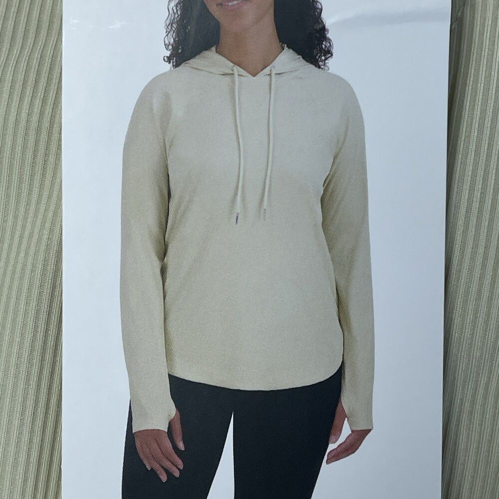 Sage Collective Women's M Hoodie Tan Nylon Spandex a2253